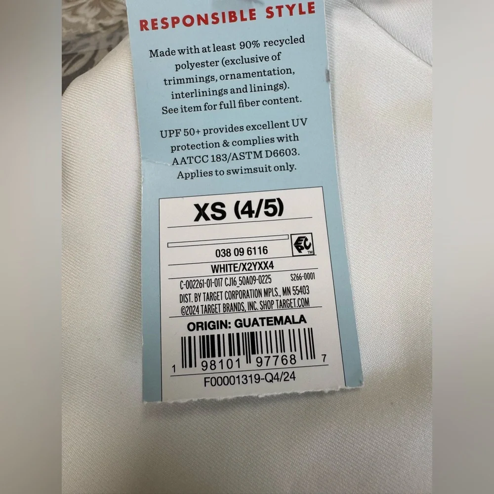 Cat & Jack Rashguard Swim Set XS 4/5 Stripe Swim Trunks Bundle